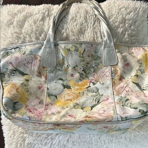 Maurizio Taiuti Floral Tote Bag - Yellow, Pink, Cream